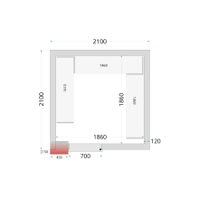 TEFCOLD CRNF2121 Policový regálový modul sada 